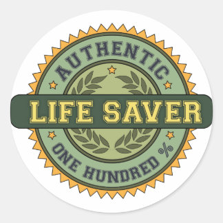 Authentic Life Saver Classic Round Sticker