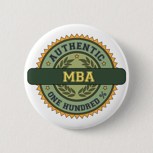 Authentic MBA 6 Cm Round Badge (Front)