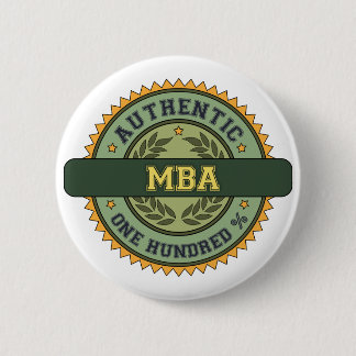 Authentic MBA 6 Cm Round Badge