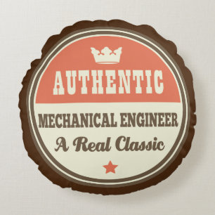 Authentic Mechanical Engineer Vintage Gift Idea Round Cushion