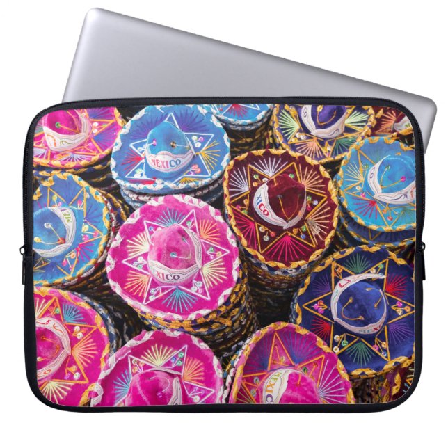 Authentic Mexican Sombreros Laptop Sleeve (Front)