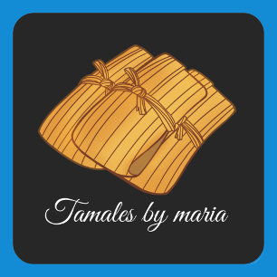 Authentic Mexican Tamales Season Square Sticker