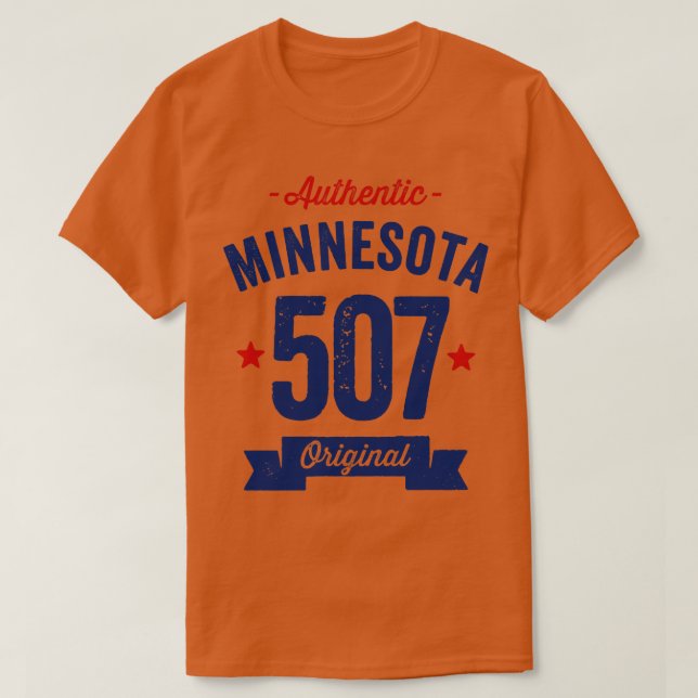 Authentic Minnesota 507 Area Code T-Shirt (Design Front)