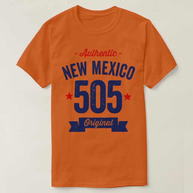 Authentic New Mexico 505 Area Code T-Shirt (Design Front)
