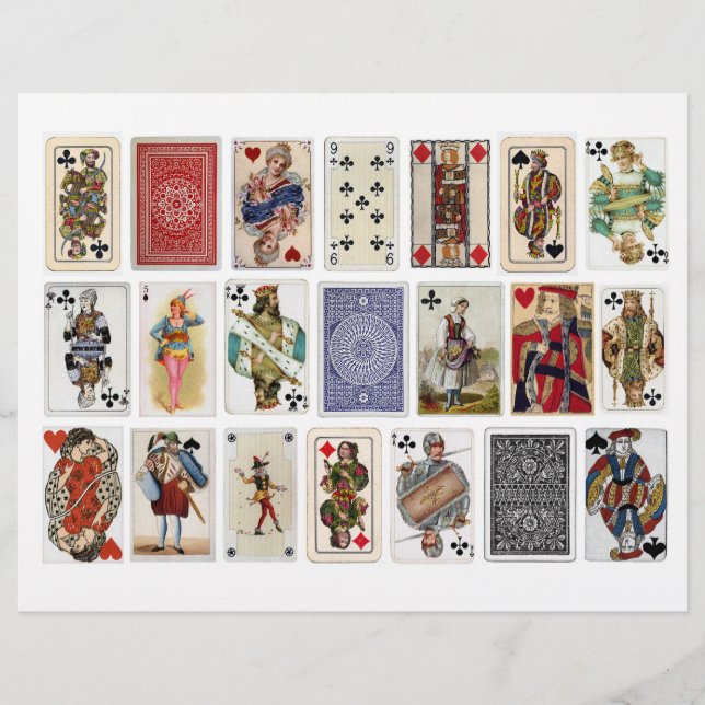 Authentic (not AI) Vintage Playing Cards (Front)