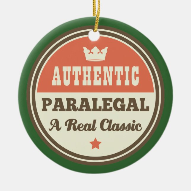 Authentic Paralegal A Real Classic Ceramic Tree Decoration (Front)