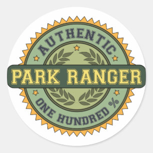 Authentic Park Ranger Classic Round Sticker