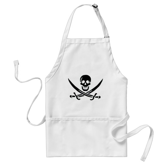 Authentic Pirate Flag of Jack Rackam Standard Apron (Front)