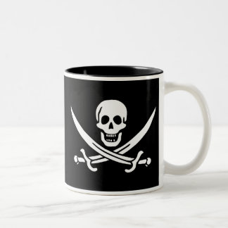 Authentic Pirate Flag of Jack Rackam Two-Tone Coffee Mug