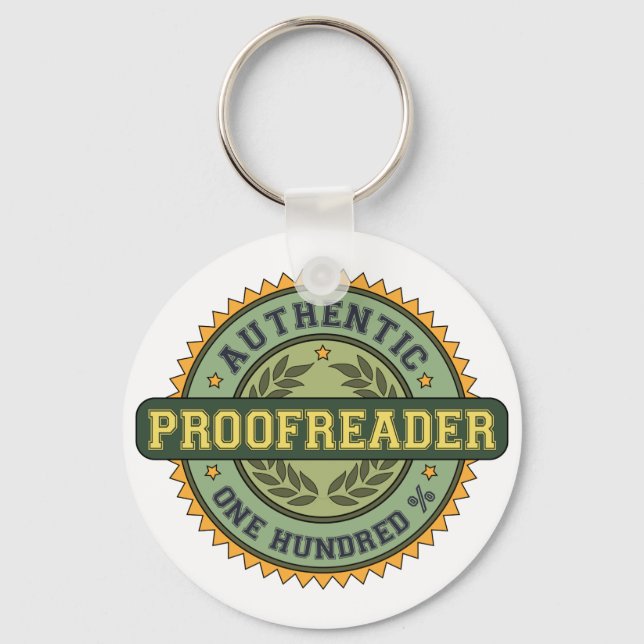 Authentic Proofreader Key Ring (Front)
