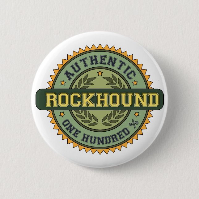 Authentic Rockhound 6 Cm Round Badge (Front)