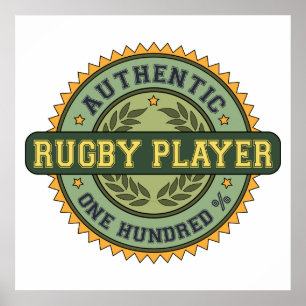 Authentic Rugby Player Poster