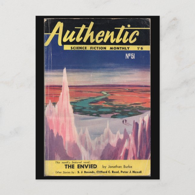 Authentic Science Fiction Monthly _November 1954_P Postcard (Front)