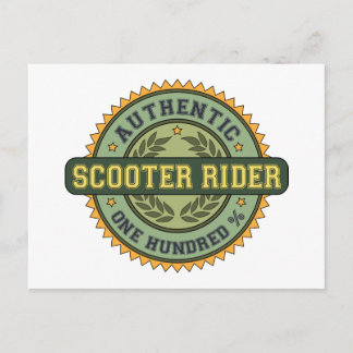 Authentic Scooter Rider Postcard