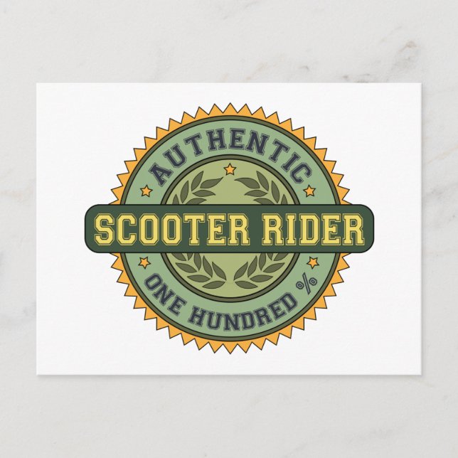Authentic Scooter Rider Postcard (Front)