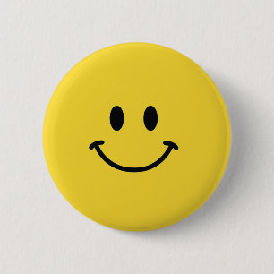 Authentic Smiley Face 6 Cm Round Badge