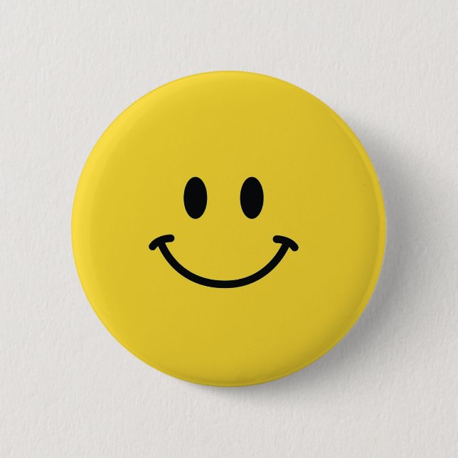 Authentic Smiley Face 6 Cm Round Badge (Front)
