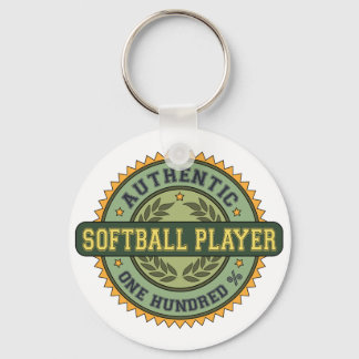 Authentic Softball Player Key Ring