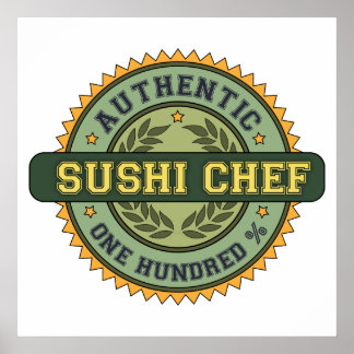 Authentic Sushi Chef Poster