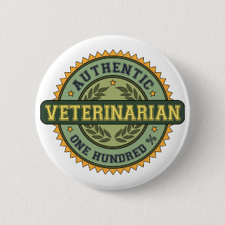 Authentic Veterinarian 6 Cm Round Badge