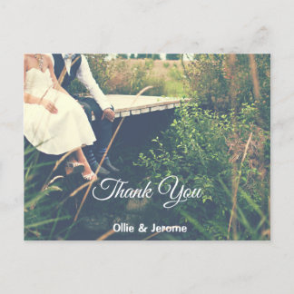 Authentic Wedding Thank You Postcard
