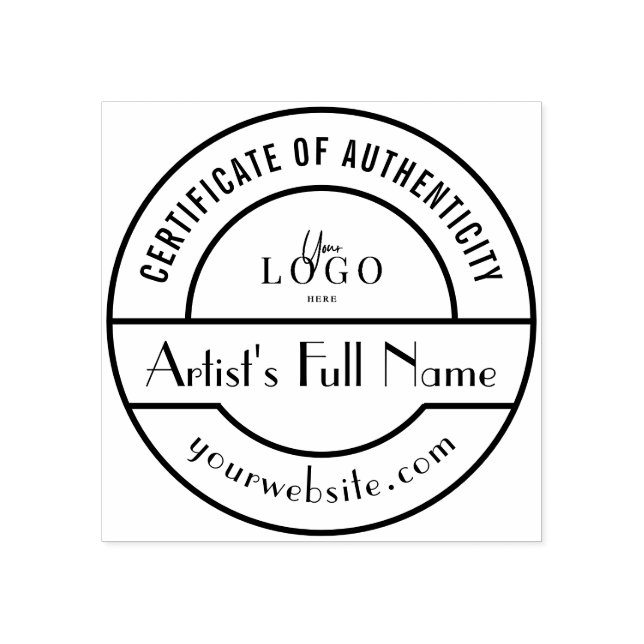 Authenticity Stamp for Original Art Gallery Artist (Imprint)