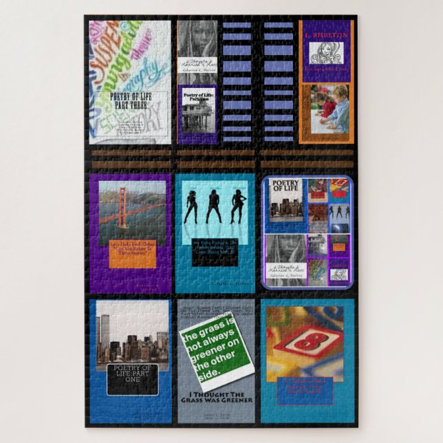 Author Book Collection Puzzle (Vertical)