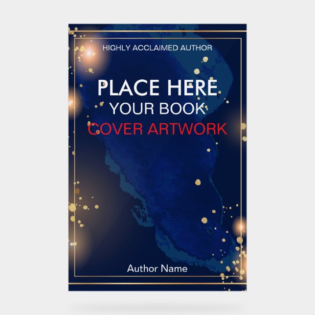 Author Book Cover Artwork Acrylic Easel Sign (Front)