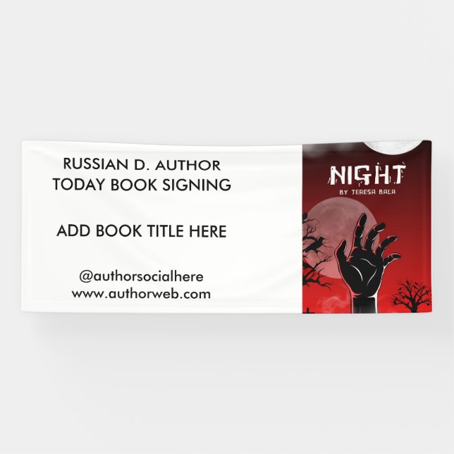 Author Book Cover Artwork Promotional Banner (Horizontal)
