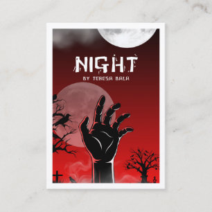Author Book Launch Minimal Cover Business Card