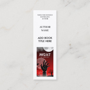 Author Book Launch Minimal Promo Bookmark Card