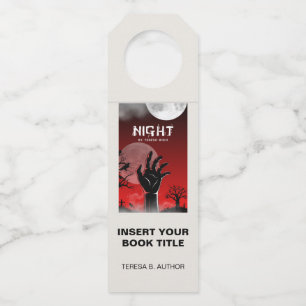 Author Book Launch Minimalist Bottle Tag Design