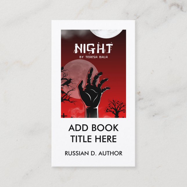 Author Book Launch Promo Minimal Business Card (Front)