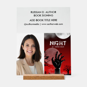 Author Book Launch Promotional Acrylic Book Sign