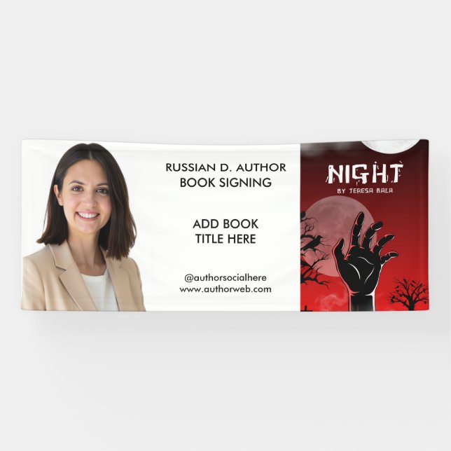 Author Book Signing Launch Promotional Banner (Horizontal)