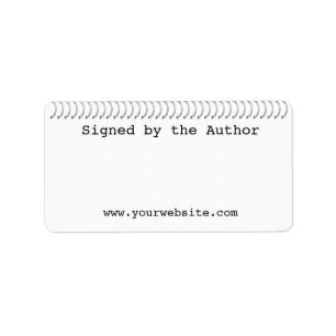 Author Bookplate Signed by the Author Spiral Label