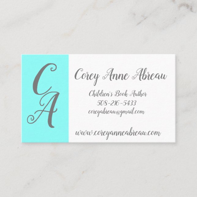 Author Business Card (Front)