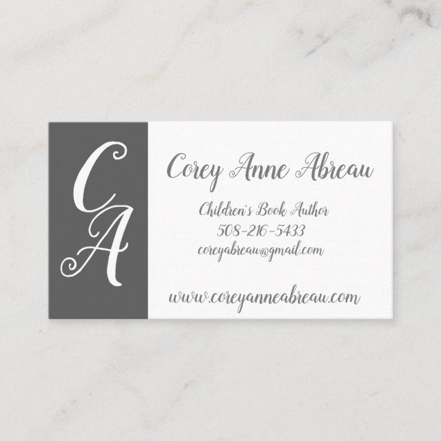 Author Business Card (Front)