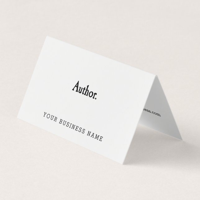 Author. Business Card (Front)