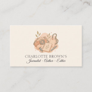 Author, Editor Journalism Business Card