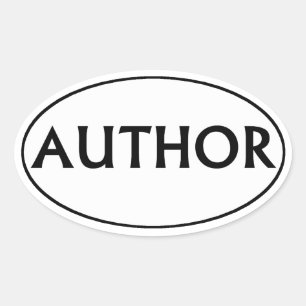 Author Oval Bumper Sticker