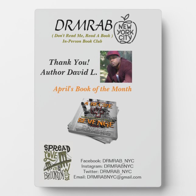 Author Photo Plaque (Front)