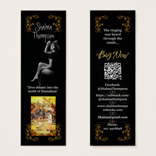  Author Promotion Black Gold Leaf (Front & Back)