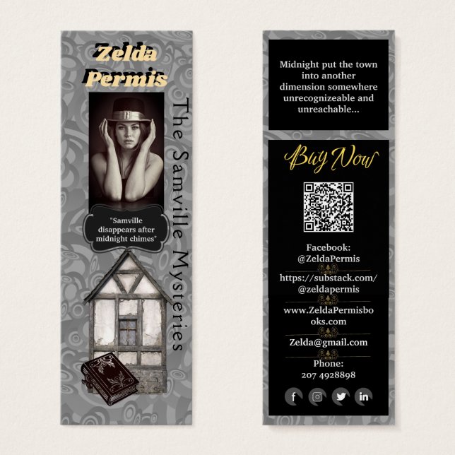 Author Promotion Black Grey Mystery (Front & Back)