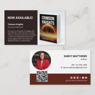 Author Promotional Book Marketing Photo Business Card