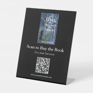 Author QR Code Scan to Buy Book Marketing Pedestal Sign