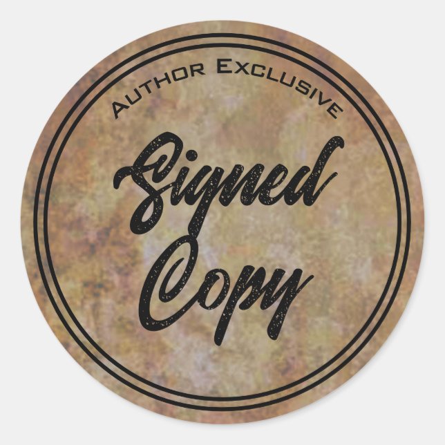 Author Signed Copy Parchment Classic Round Sticker (Front)