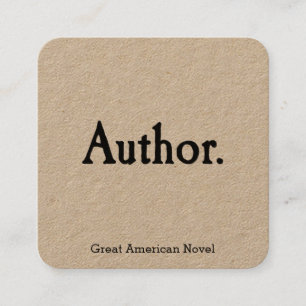 Author. Square Business Card