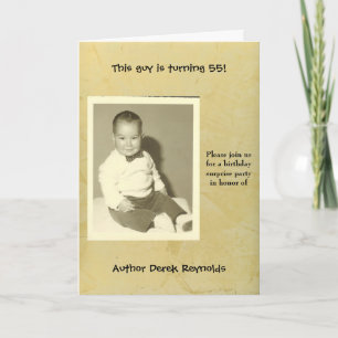 Author Surprise Birthday Party Invitation