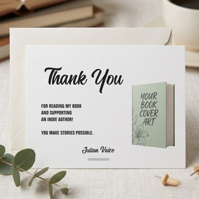 Author Thank You Card for Book Readers (Creator Uploaded)